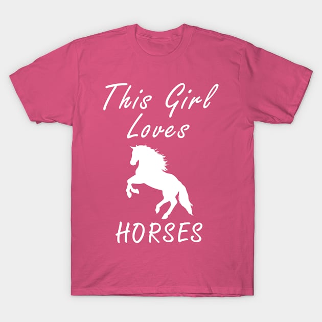 This girl loves horses T-Shirt by Florin Tenica